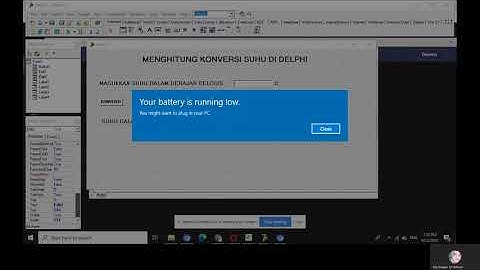 MENGHITUNG KONVERSI SUHU DI DELPHI