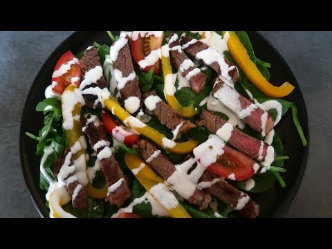 Keto Steak Salad with Blue Cheese Dressing