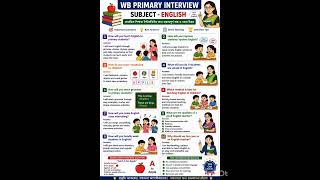 WB Primary English Interview Questions &amp; Answers 📚#trending #viralvideo #2026