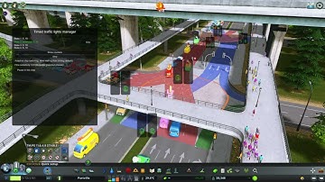 [Cities Skylines] Timed Traffic Light Manager with Diverging Diamond Interchange