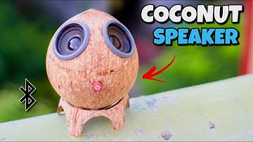 I Turn Coconut Shell into Bluetooth Speaker..How to Make Coconut Bluetooth Speaker at Home