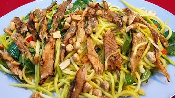 cách làm GỎI XOÀI KHÔ CÁ LÓC món ăn chống ngán ngày tết - món ngon dễ làm