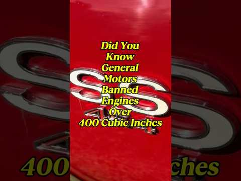 The Ban On Engines Over 400 Cubic Inches By General Motors