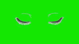 Blinking Eyes Animated Cartoon Green Screen Video For Youtubers