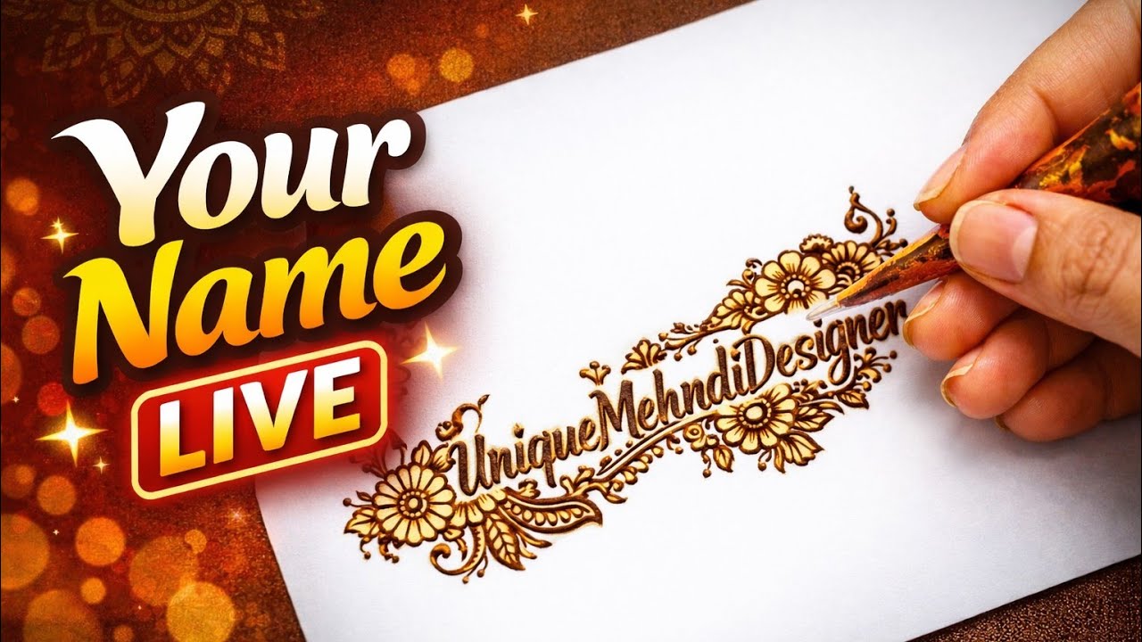 Fastest Calligraphy Live 🔥 Name Writing