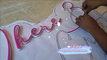 Como hacerlo letreros neón flex personalizado