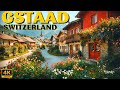 Spring in gstaad switzerland  walking tour 4k  switzerlands most expensive alpine village 