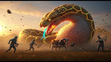 Rescue Mission #2: Brave Rescue Team Saves Poor Cow From Giant Python In Grassland