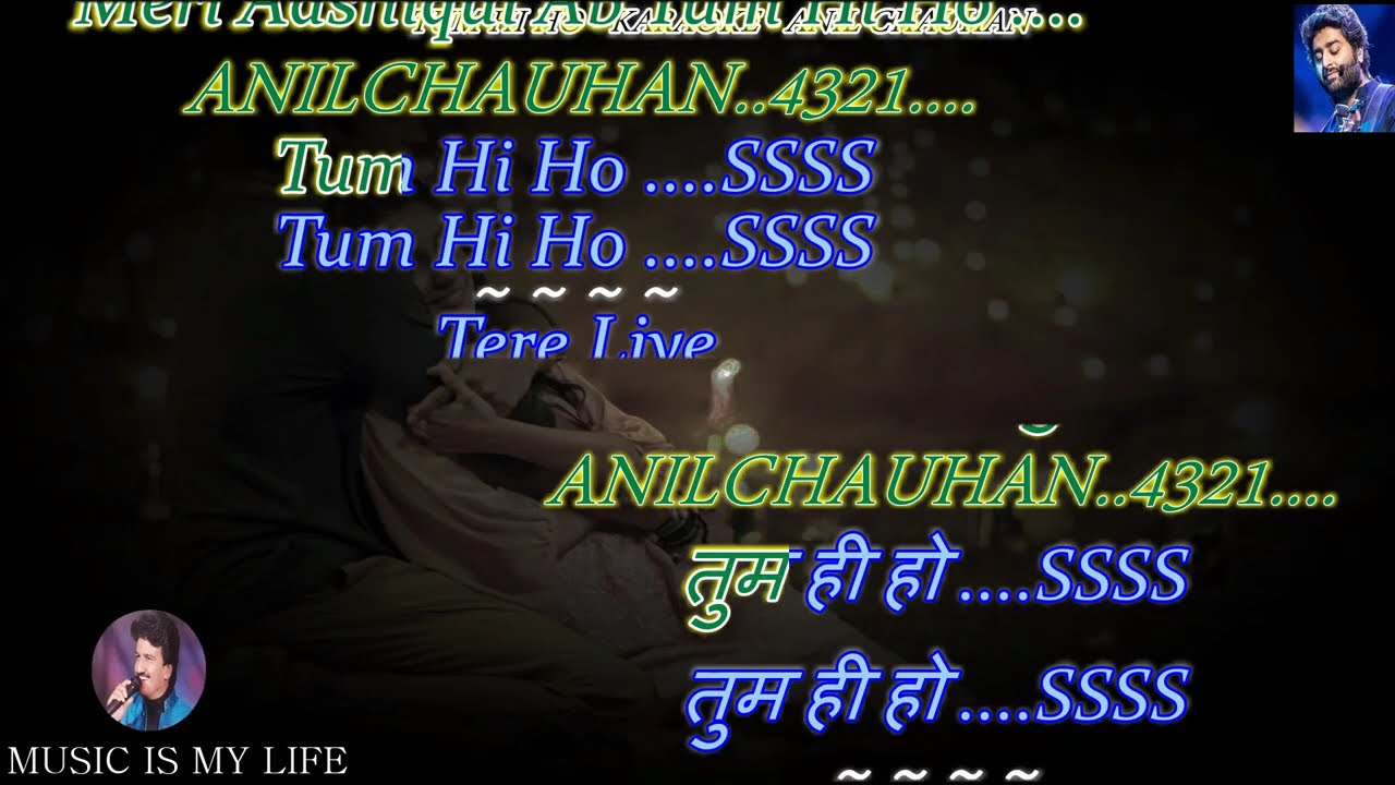 Tum Hi Ho Arijit Singh Karaoke With Scrolling Lyrics Eng. & हिंदी