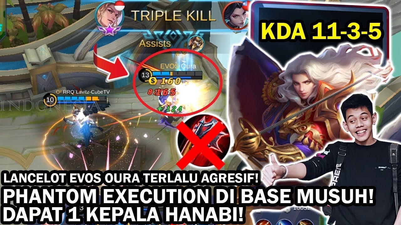 LANCELOT BAPAK ASSASIN OURA MENGGILA! CUMA LANCELOT EVOS OURA BERANI PHANTOM EXECUTION DI BASE MUSUH