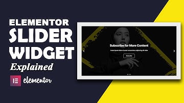 How to create a slider with Elementor Pro Slider Widget