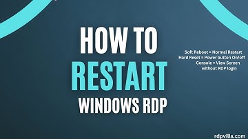 How to Restart RDP from control Panel