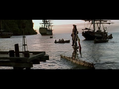 Jack's entry scene from all Pirates of the Caribbean movies (1-4) || 4K video