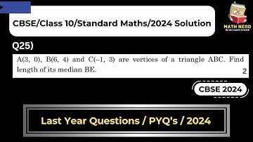 A(3, 0), B(6, 4) and C(–1, 3) are vertices of a triangle ABC. Find length of its median BE.