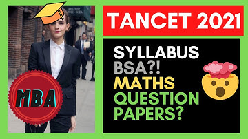 TANCET MBA SYLLABUS | TANCET 2021 MBA | TANCET SYLLABUS | TANCET EXAM PATTERN 👩‍🎓👩‍🎓 👽