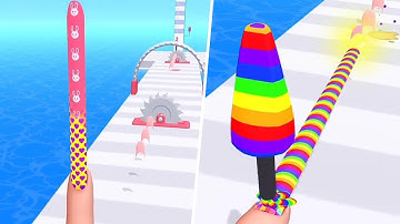 Nail Stack! 💅👆👸 All Levels Gameplay Trailer Android,ios New Game