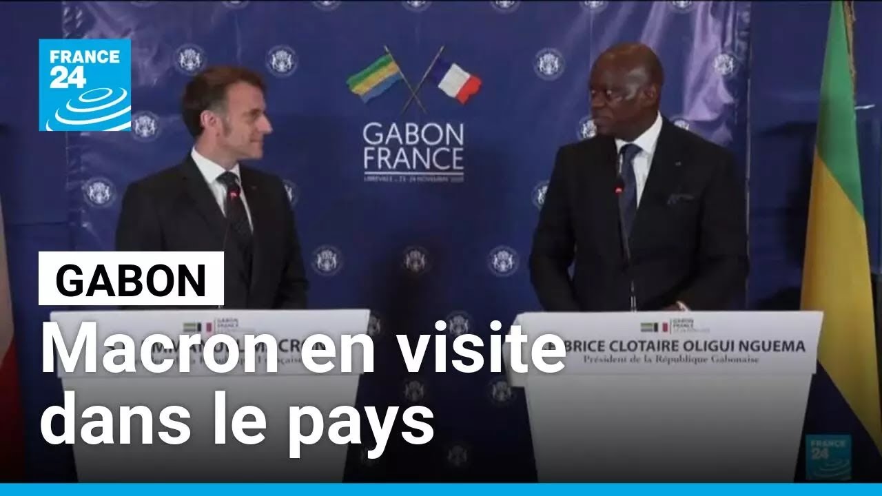 Macron arrivé au Gabon, deux ans après la fin de l'ère Bongo • FRANCE 24