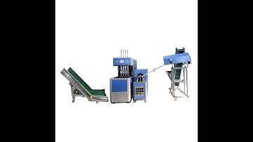 Four cavity bottle blowing machine with auto loader with bottle conveyor belt