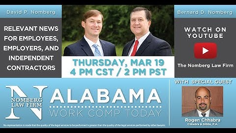 Alabama Work Comp Today - 3/19/20.