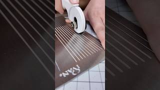 No Measuring Needed! Cut Leather Fringe in Seconds ✨ #FringeCuttingTemplate #LeatherTools #Fringe