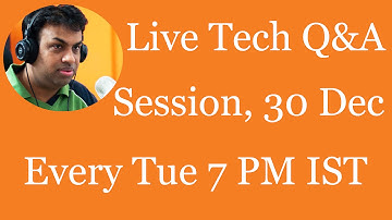 #68 Live Tech Q&A Session with Geekyranjit - 30 Dec 2014