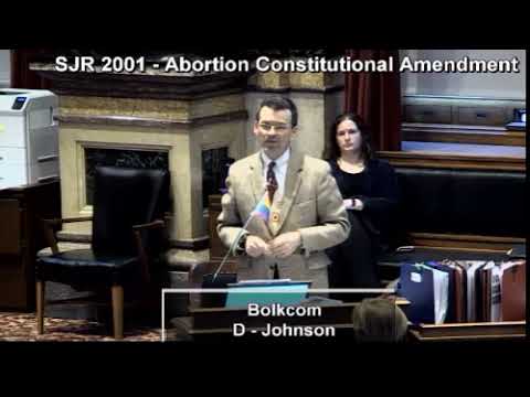 Sen. Bolkcom says abortion is normal