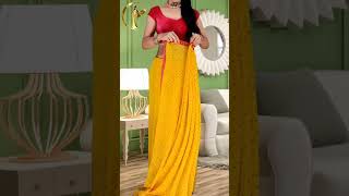 How To Wear Sidha Pallu Saree As Pleated Lehenga Style | Sidha Pallu Saree Draping As A Lehenga