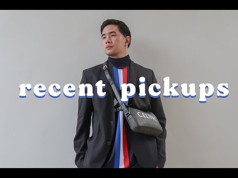 new vlog intro + recent pickups (celine men triomphe bag unboxing, jerseys,  streetwear, accessories) 