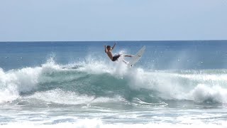 SURFING FUN BEACHBREAK IN NICARAGUA WITH LOCAL RIPPERS