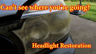 The Headlights were useless. Restoring headlights on a 2004 Buick Rendezvous with a Sylvania Kit.