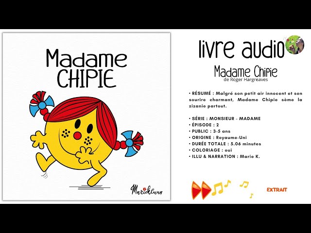 Monsieur Madame - Livre CD - Mme Chipie - Caroline Quine 