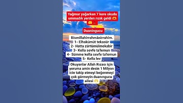 Thumbnail of yağmur yağarken 7 kere okudu ummadık yerden rızık geldi 🫶🤲 #shots #azerbaycan #duanıngücü #dua