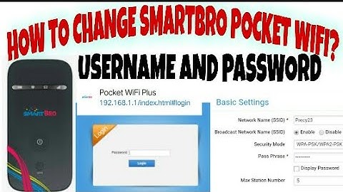 HOW TO CHANGE PASSWORD/USERNAME IN SMARTBRO POCKET WIFI || TUTORIAL