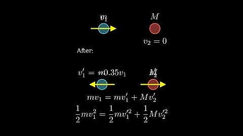 A ball of mass m makes a head-on elastic collision with a second hall (at rest) and rebounds