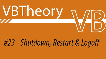 How to shutdown, restart or logoff -  VB#23