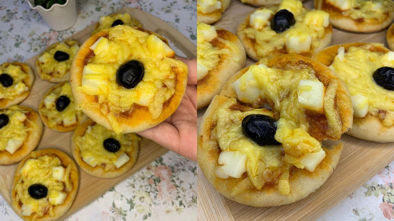 اروع ميني بيتزا غادي تجربيها سهلة اقتصادية بدون لحوم ولا بيض و تجي تقططر بالبنة