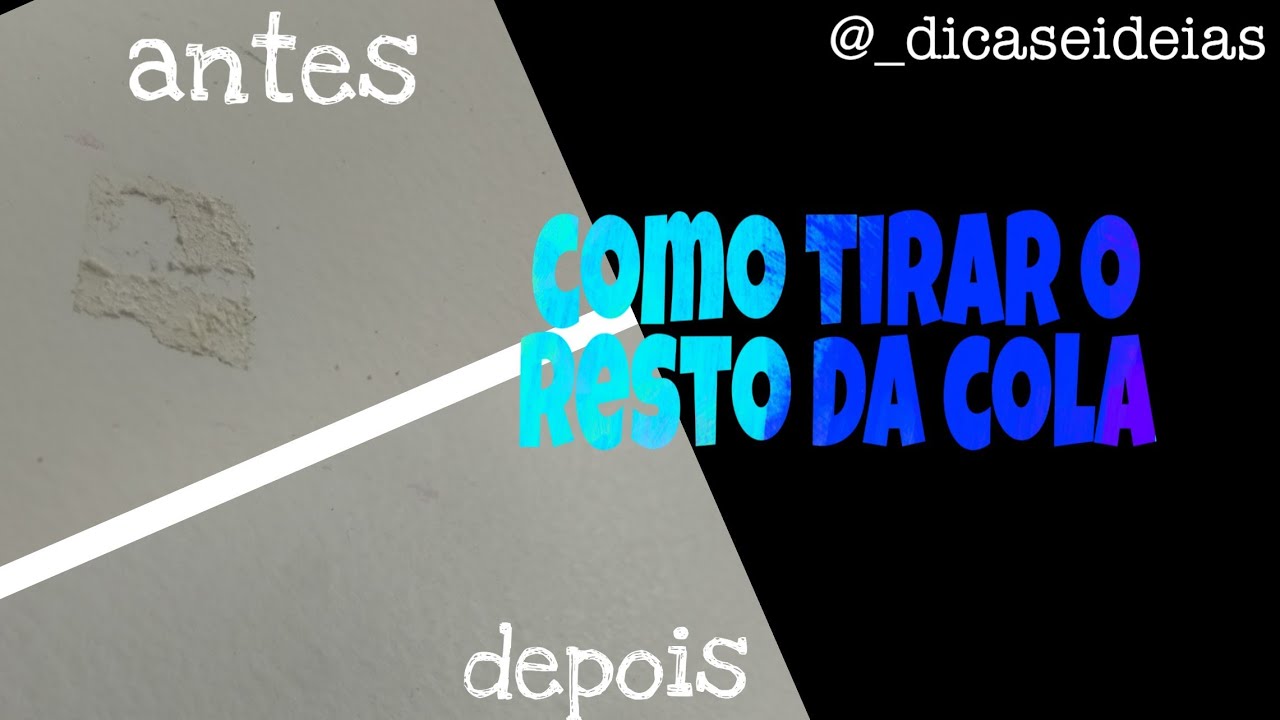 Como tirar cola de fita adesiva da parede - Dicas e Ideias - YouTube