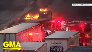 Oil tanker crash closes I95 in Connecticut