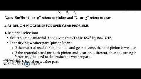 Spur gear design problem 1