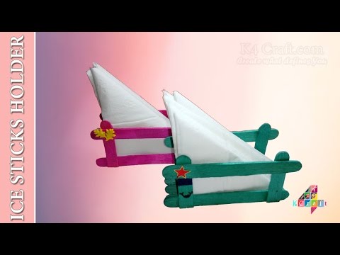 DIY: Popsicle / ICE Sticks Tissue Paper Holder -Christmas / New Year Special