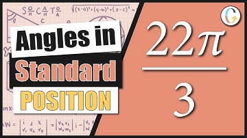 Draw 22/3 pi radians in standard position