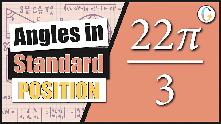 Draw 22/3 pi radians in standard position