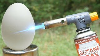 Egg vs Gas Torch ( Experiment ) by CrazyUnlocker 166 views 6 years ago 2 minutes, 11 seconds