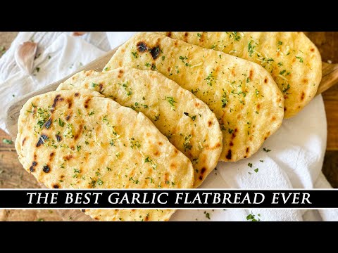 how to cook flour tortillas in a skillet - Incredible 5-MINUTE Garlic Flatbread Recipe