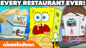 Every Restaurant Ever in Bikini Bottom 🍔 | SpongeBob | Nicktoons