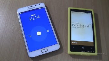 Incoming + Ringing alarms at the Same Time Samsung Galaxy NOTE 1 ANDROID 7 +Nokia Lumia 920