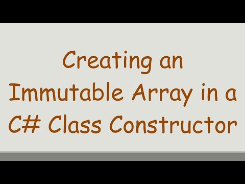 Creating an Immutable Array in a C# Class Constructor