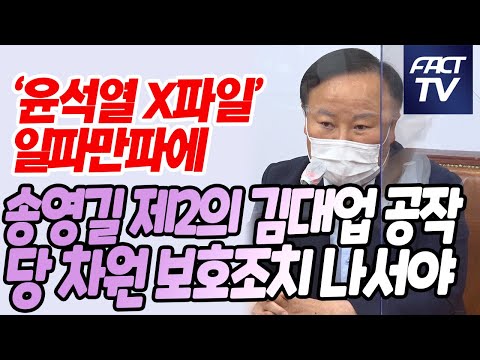 ‘윤석열 X파일’ 일파만파에 김재원 “송영길, 제2의 <strong>김대업</strong> 공작…당 차원 보호조치 나서야”