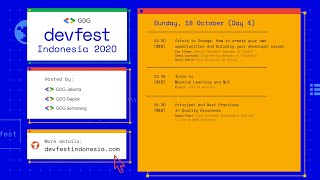 Day 4: DevFest Indonesia 2020 - GDG Jakarta, Depok, and Semarang