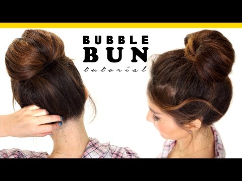 2-Minute BUBBLE BUN Hairstyle | Easy Hairstyles for Medium Long Hair